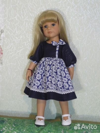 Одежда для Готц 50 см. Синие ромашки