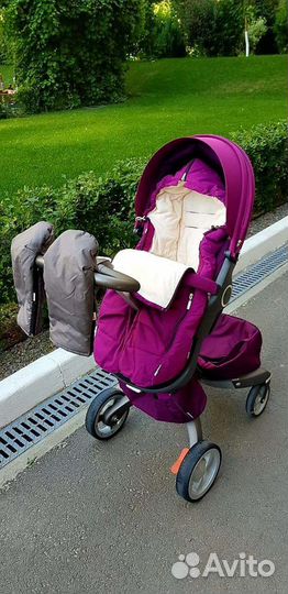 Коляска stokke xplory + люлька +акссесуары