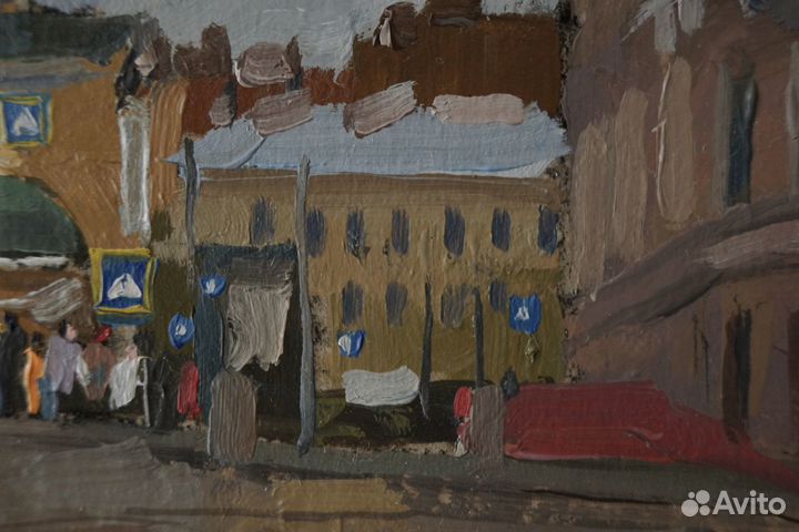 Картина маслом городской пейзаж