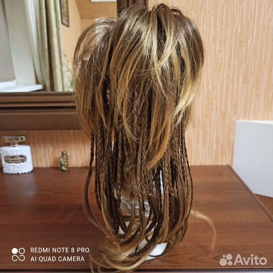 Хвост, парик, пряди, шиньоны, заколки