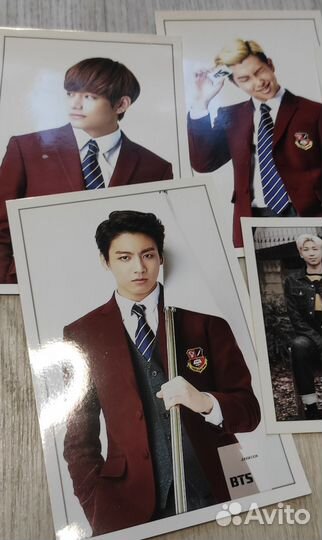 Карточки на подставке (корейские) BTS - набор 5 шт