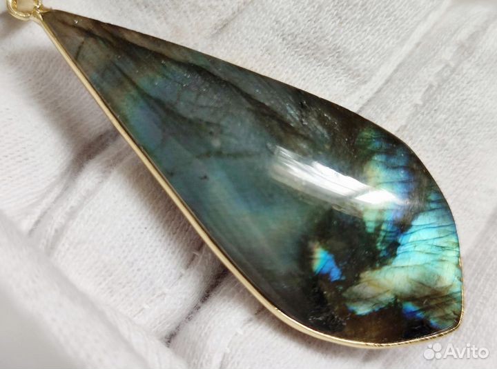 Лабрадорит кулон капля