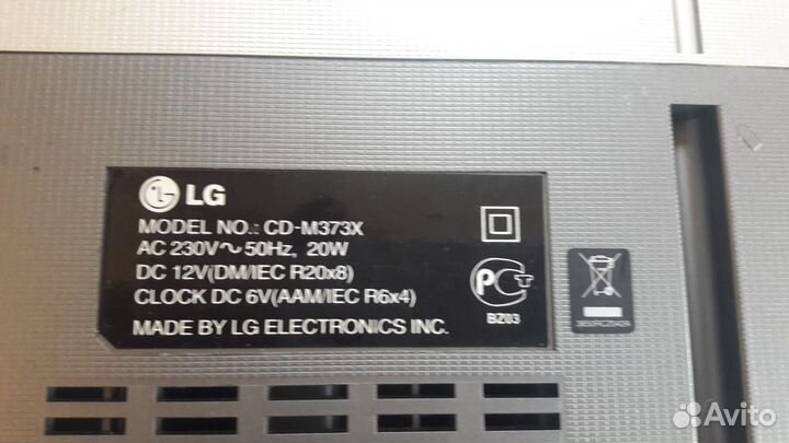 LG CD-M373X магнитофон CD радио AM/FM