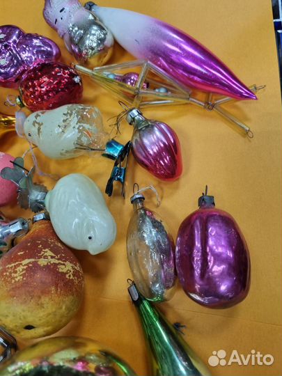 Лот ёлочных игрушек, СССР