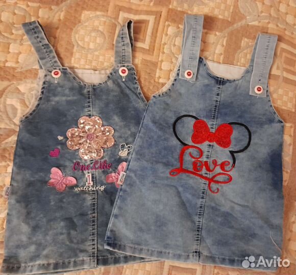 Сарафаны джинсовые на девочку,новые