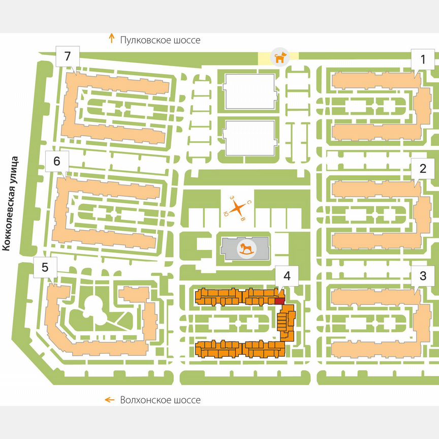 2-к. квартира, 52,6 м², 4/5 эт.