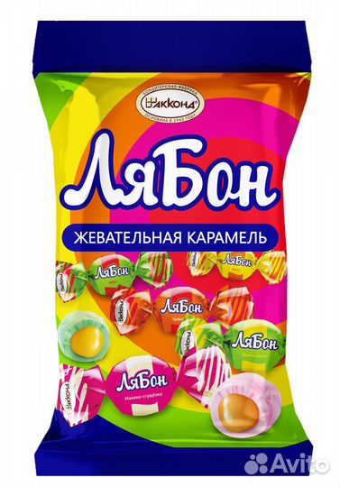 Конфеты карамель жевательная лябон 150 гр