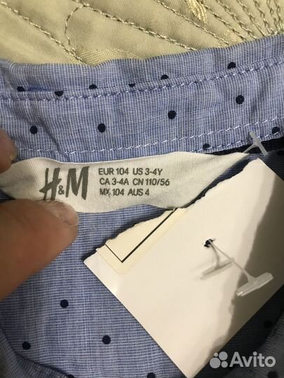 Рубашка H&M новая размер 104