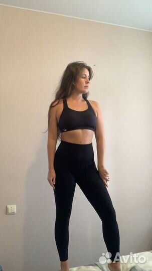 Утяивающие леггинсы для фитнеса с высокой талией