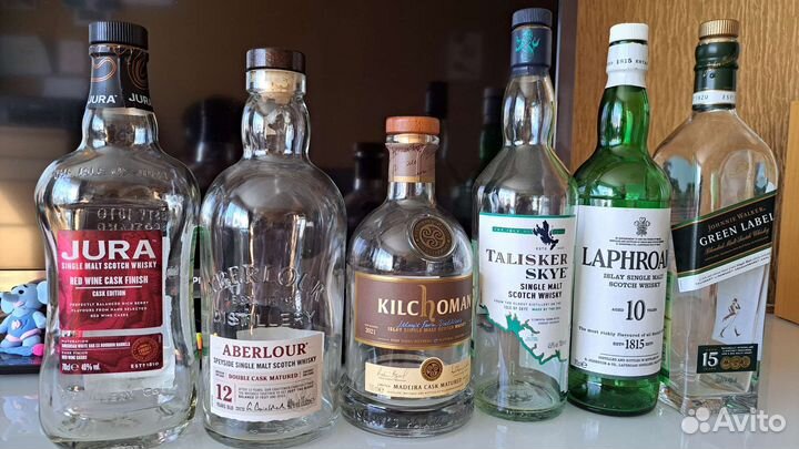 Бутылки из под виски, текилы, коньяка