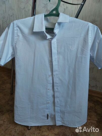 Рубашка белая Турция короткий рукав