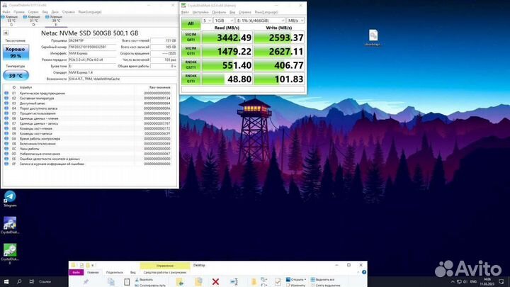 SSD диск Netac M.2 NV5000 NVMe PCIe 500GB