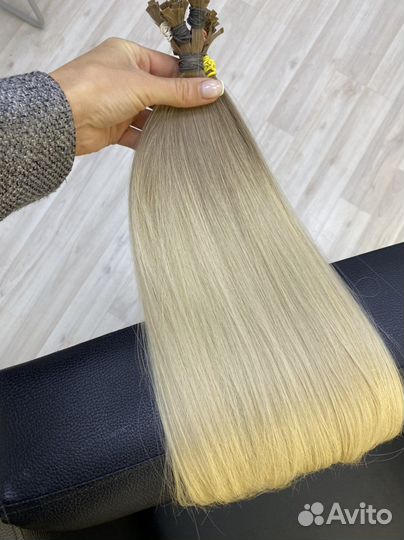 Волосы для наращивания капсулах блонд