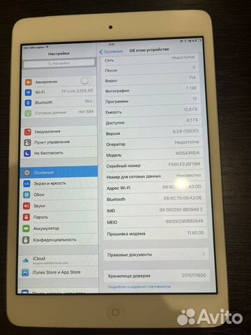 Apple iPad mini Wifi + Cellular