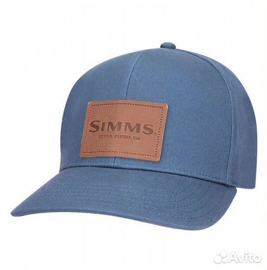 Бейсболка Кепка Simms Leather Patch Cap,Dark Moon