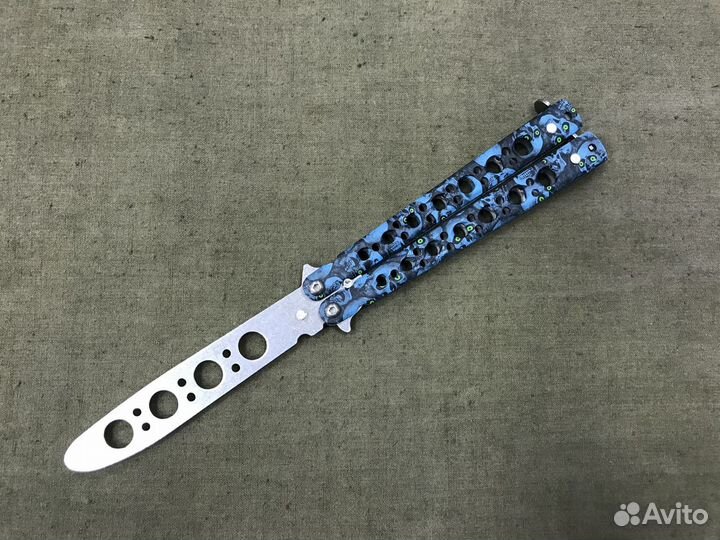 Нож-бабочка тренировочный Синий