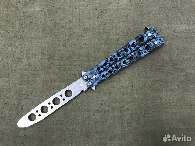 Нож-бабочка тренировочный Синий