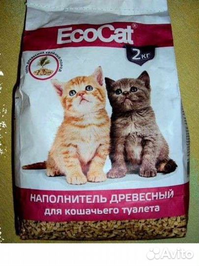 Наполнитель для кошачьего туалета древесный