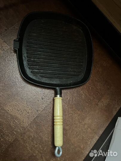 Сковорода гриль чугун