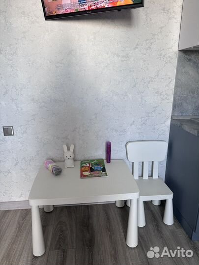 Стол и стул маммут икеа