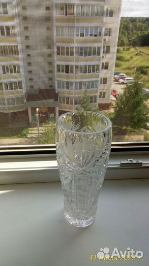 Хрусталь СССР, ваза, туфельки