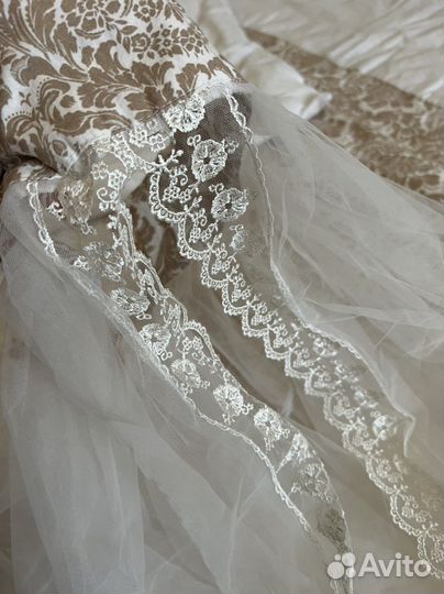 Комплект белья с бортиками и балдахином в кроватку