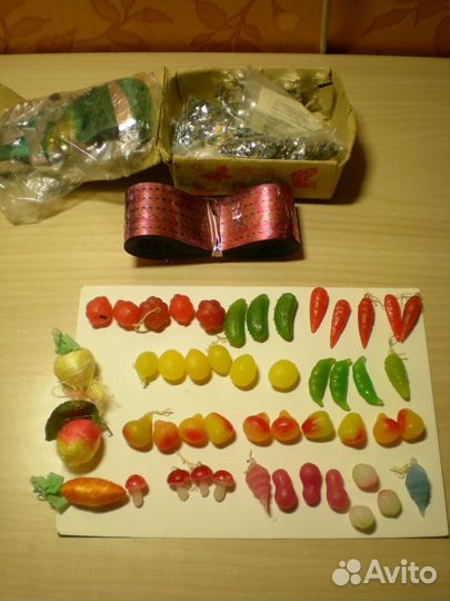 Елочные игрушки СССР на маленькую елку