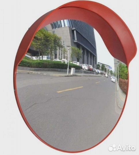 Зеркало дорожное сферическое с козырьком
