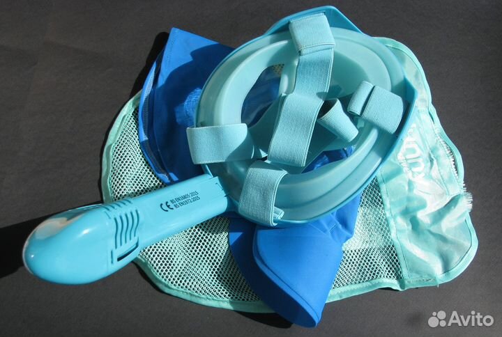 Маска с трубкой на все лицо для плавания