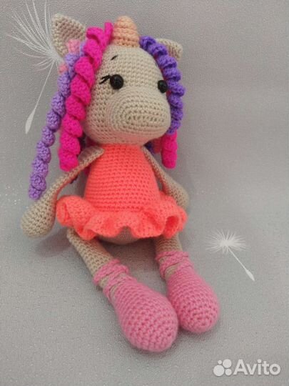 Вязаные игрушки. Единорог