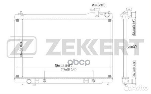 Радиатор охл. дв. Infiniti FX (S50) 03- mk-1195