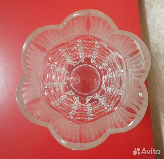 Ваза хрустальная СССР широкая