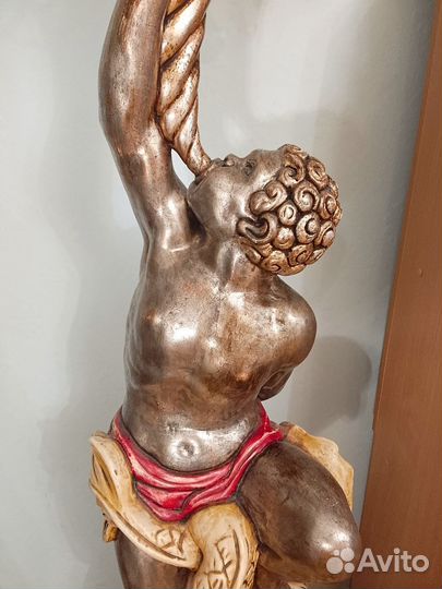 Напольный светильник Мавр, винтаж Италия