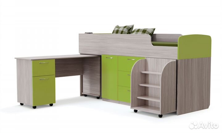 Кровать чердак низкий Скаут