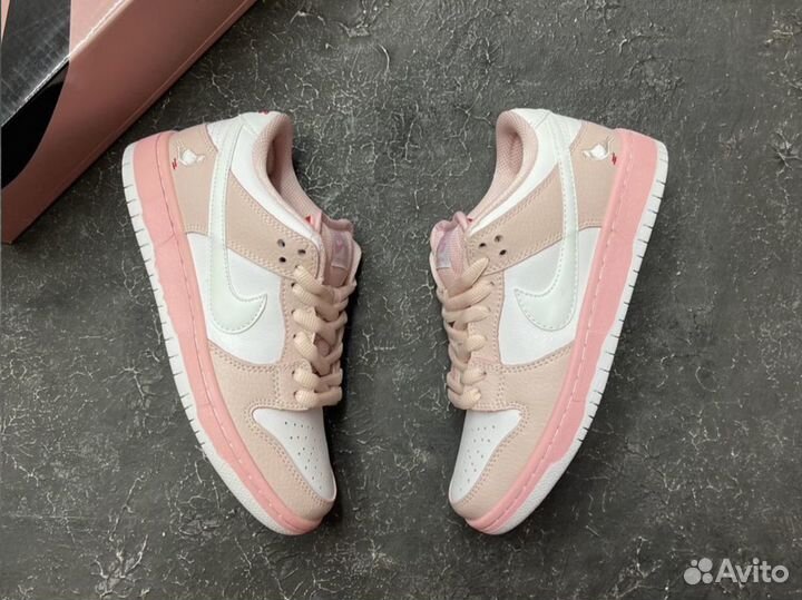 Nike Sb Dunk Low Pink Pigeon (розовые данки)