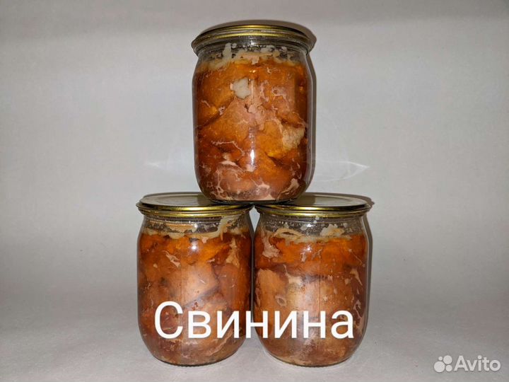 Тушёнка домашняя + каши со свининой