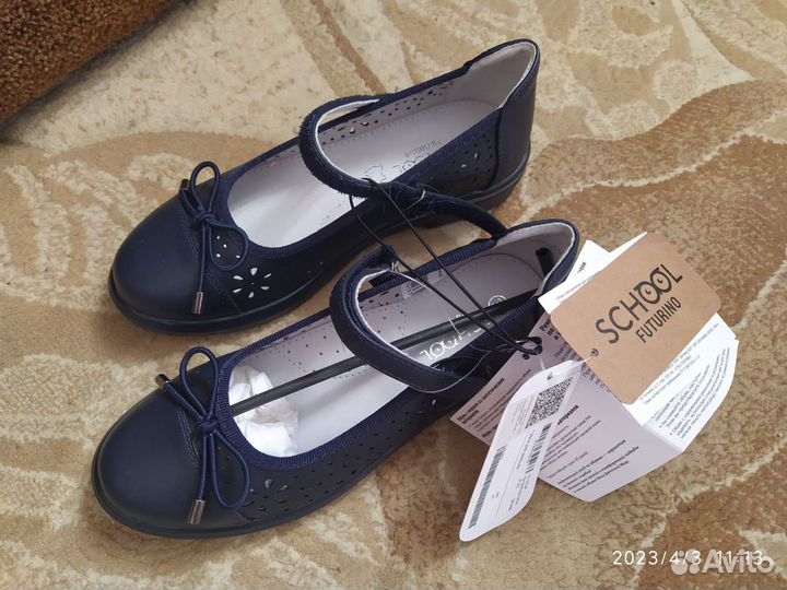 Туфли для девочки 33 размер новые