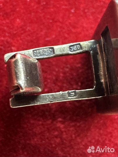 Набор запонки и прищепка серебро СССР 875