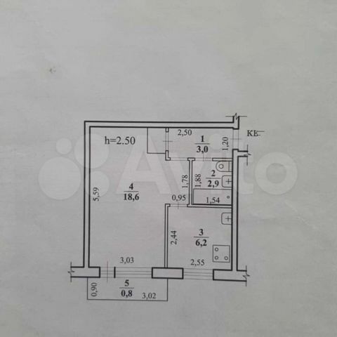 1-к. квартира, 31 м², 3/5 эт.