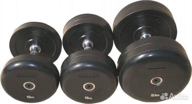 Гантельный ряд обрезиненный Johns 75074/32,5-40 (3