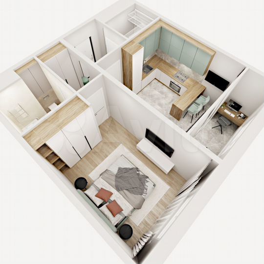 1-к. квартира, 40,9 м², 7/17 эт.