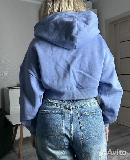 Укороченное зип худи