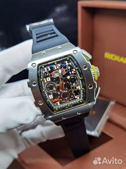 Часы Richard Mille RM11-03 RG/003 на чёрном каучук