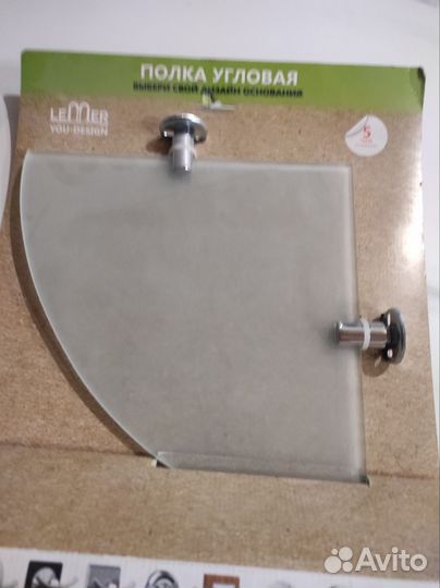 Угловая полка для ванной стекло