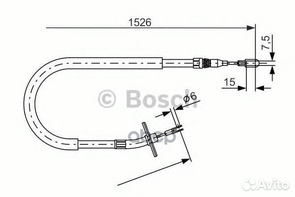 Трос тормозной правый 1 987 477 859 Bosch