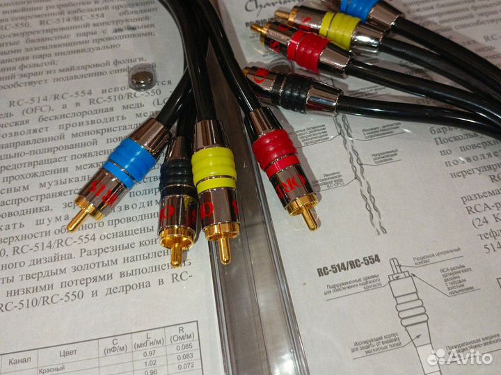 4Rca-4Rca Premium межблочный кабель 1метр медь OFC