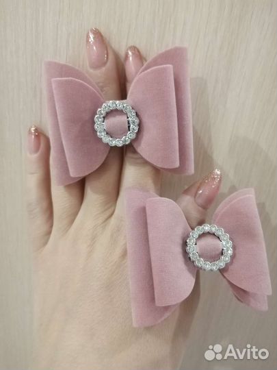 Бантики из замша