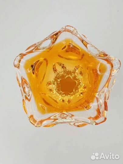 Конфетница цветное стекло