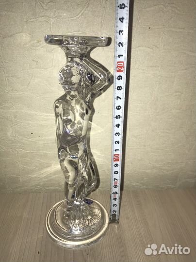 Подсвечник стекло женская фигура (2 шт ) новые