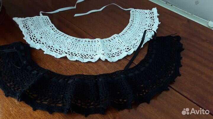 Вязаные крючком воротнички ручной работы. Цветовая